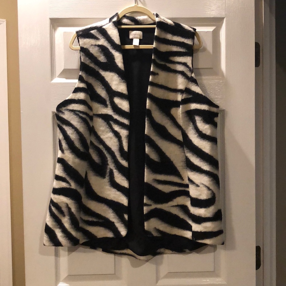 Chico Wool/polyester zebra stripe vest